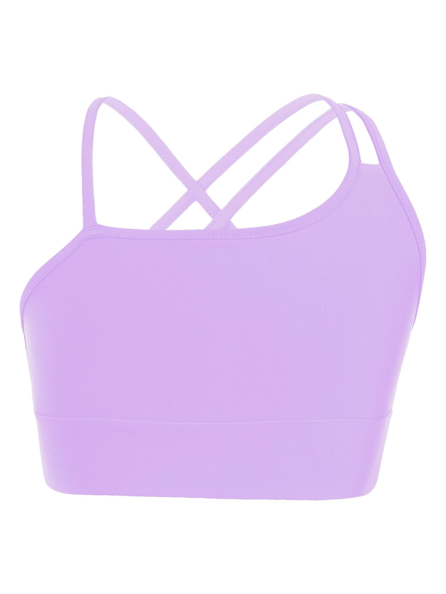 Freebily Enfant Fille Brassière Soutien Gorge Sport Fitness Ados Débardeur Haut Gymnastique Danse Yoga Musculation Haut de Bain Sportswear Dancewear 5-14 Ans