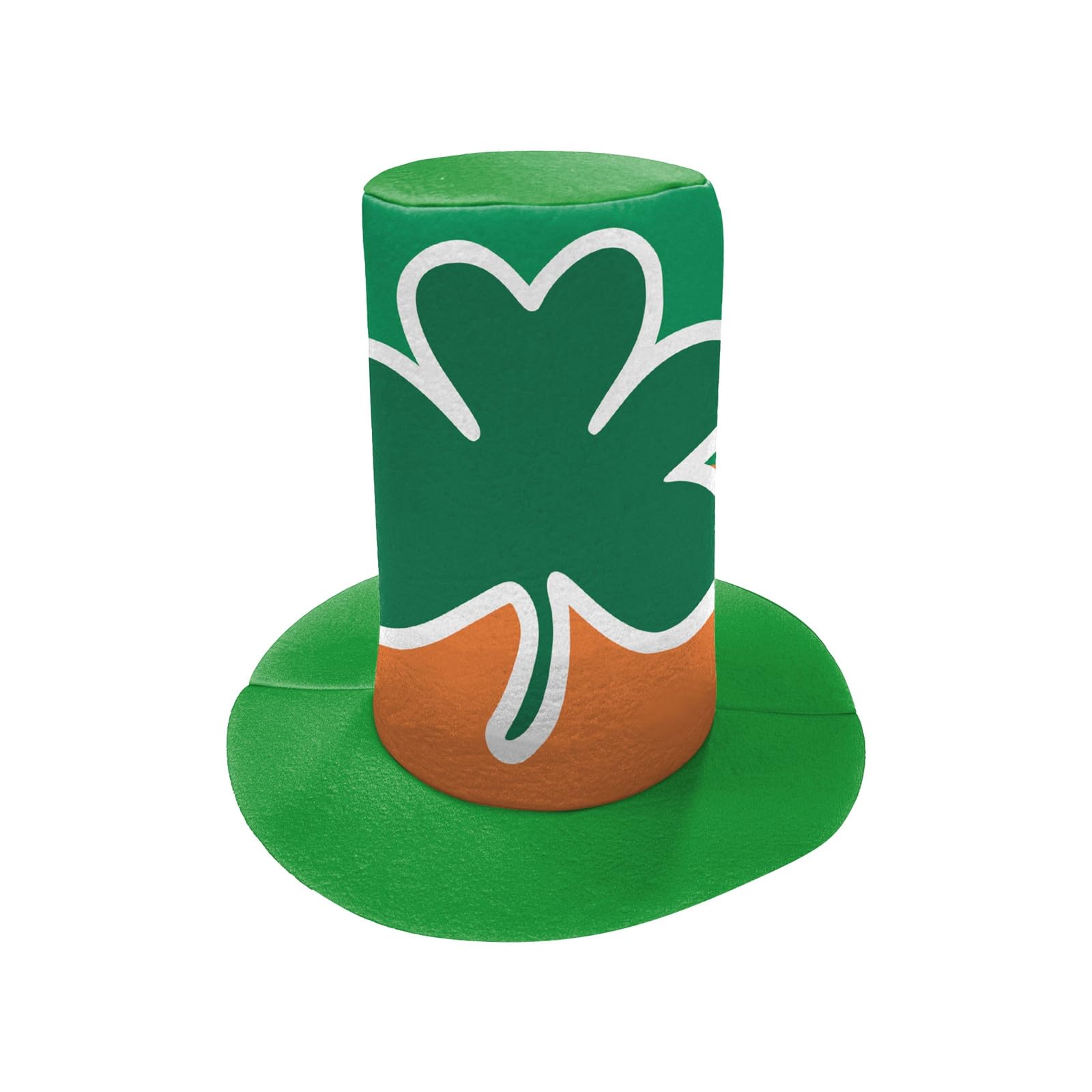 St. Patrick's Day Top Hat for Men Women Velvet Leprechaun Hat with Buckle and Shamrock Decorations Irish Clover St Patrick's Day Party Festival Costume Accessories for Adult