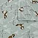 Intelligent Design Cozy Soft 100% Cotton Flannel Print Animals Stars Cute Warm, Ultra Soft Cold Weather Sheet Set Bedding, Twin, Seafoam Foxes 3 Piece