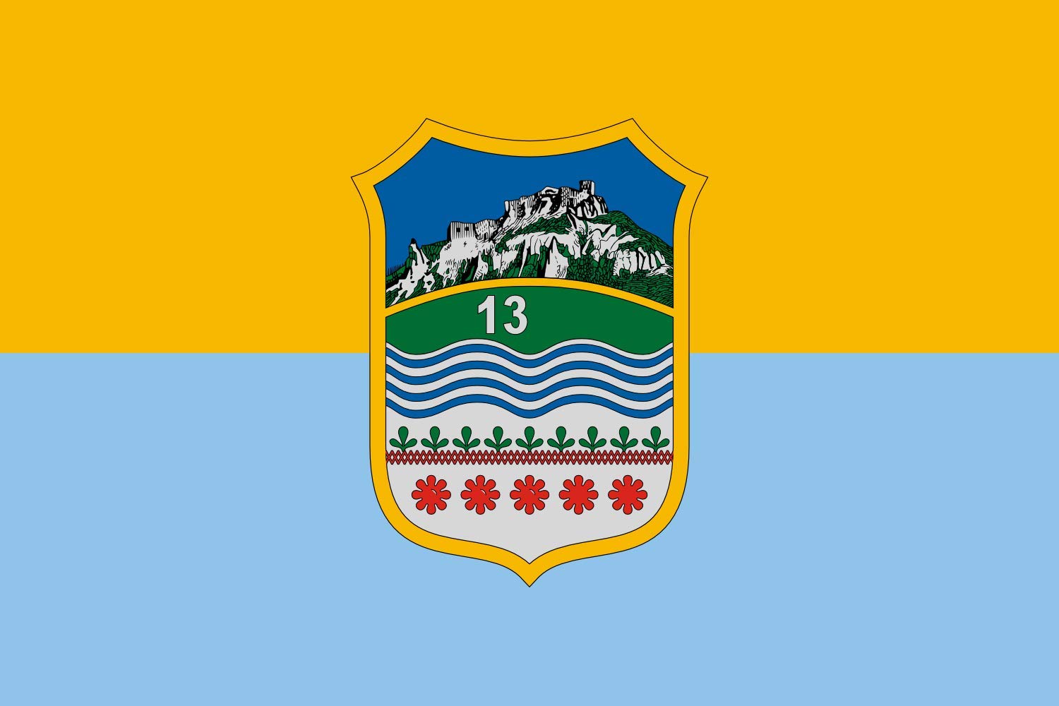 Drapeau Large Sirok grand pavillon de mairie Sirok kozseg paysage