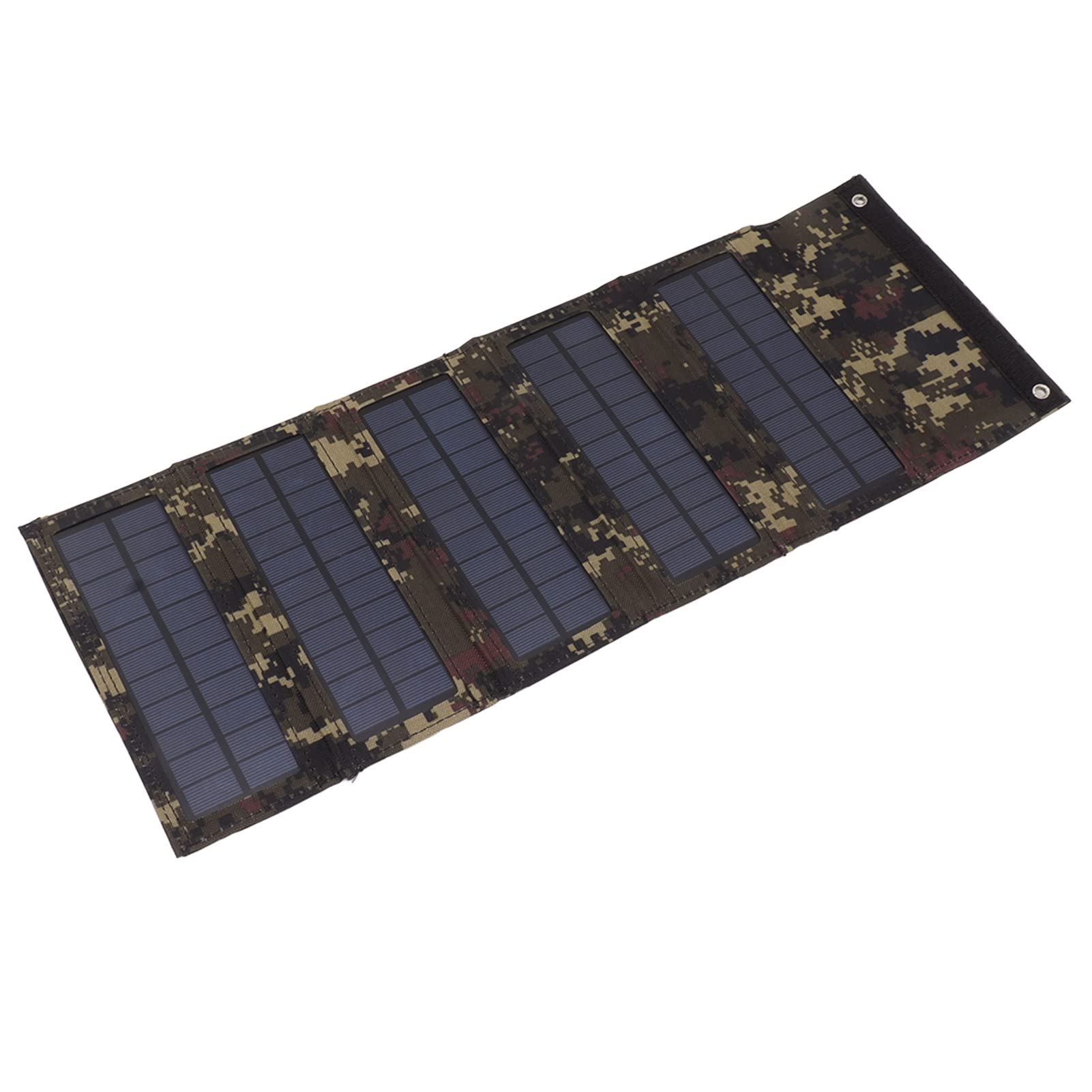 Pannello Solare Pieghevole, 50W Borsa del Pannello Solare Portatile Monocristallino Silicio 5 Custodia Pieghevole del Pannello Solare per Emergenza All'Aperto (Camouflage)