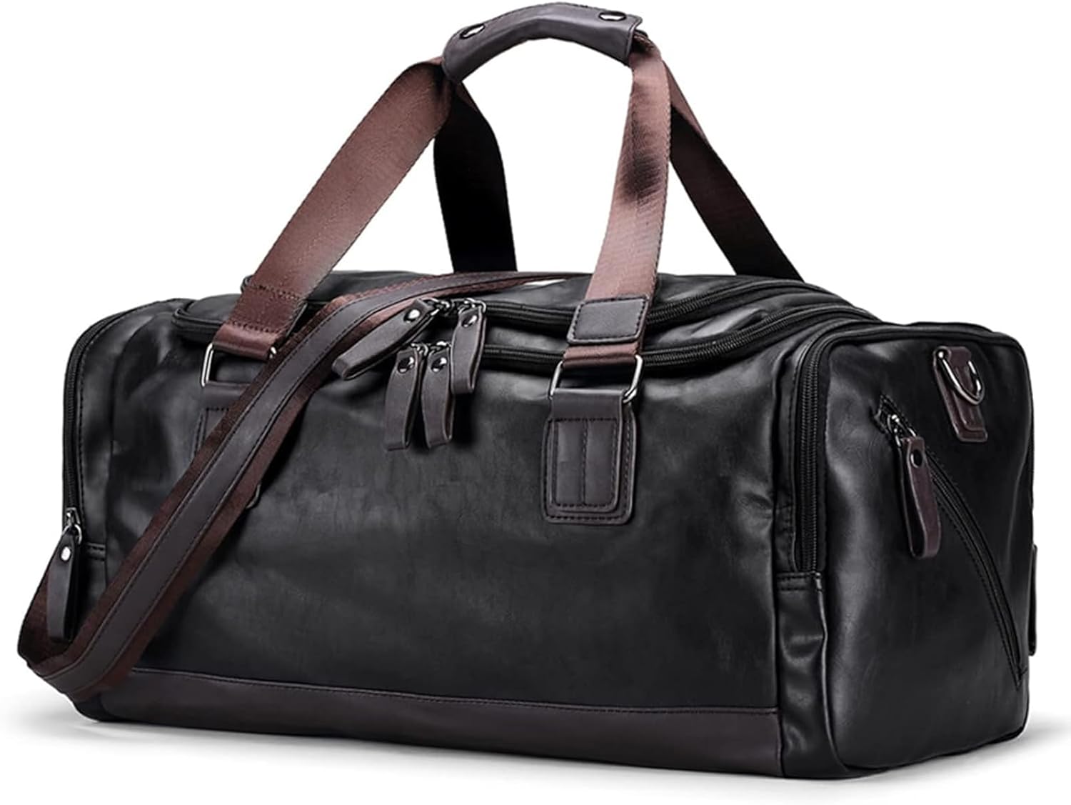 Duffel Bag Sports Gym Bag, Luggage Bag PU Leather Handbag Travel Large Capacity Gym Bag Shoulder Bag