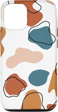 iPhone 12/12 Pro Spots Abstract Peace Love Equality Happiness Teal Boho Chic Case