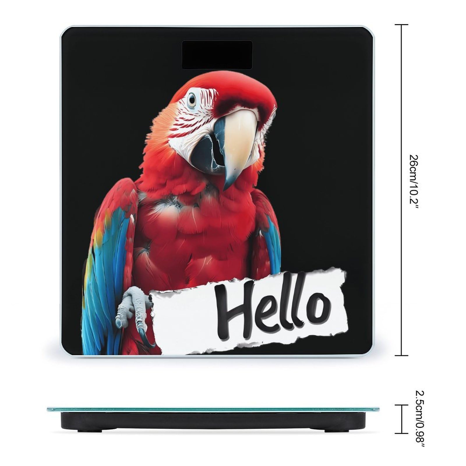 Parrot Say Hello Scale for Body Weight Smart Accurate Digital Bathroom Scale with Easy Read LCD