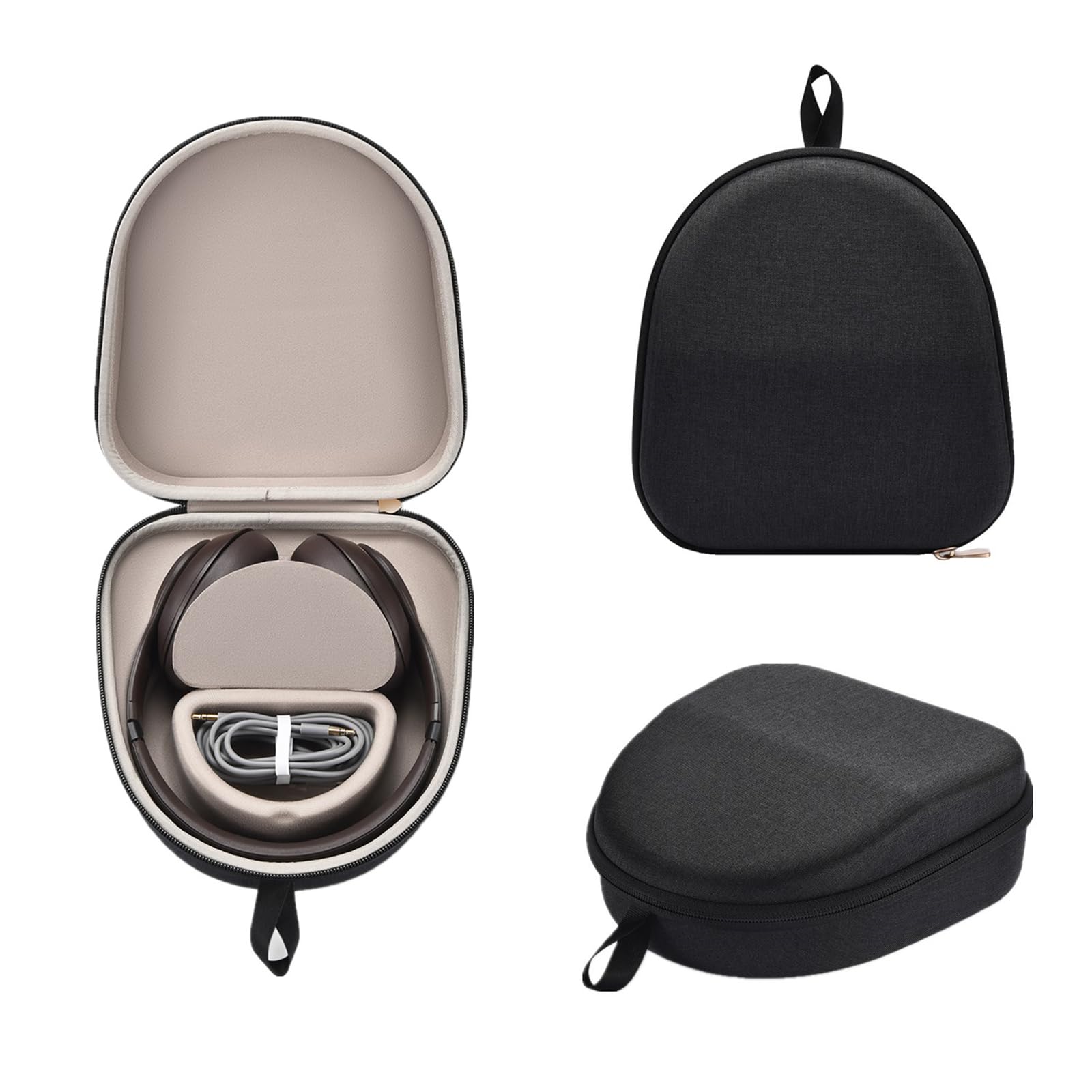 Custodia rigida per cuffie con manico, adatta per viaggi, accessorio per cuffie