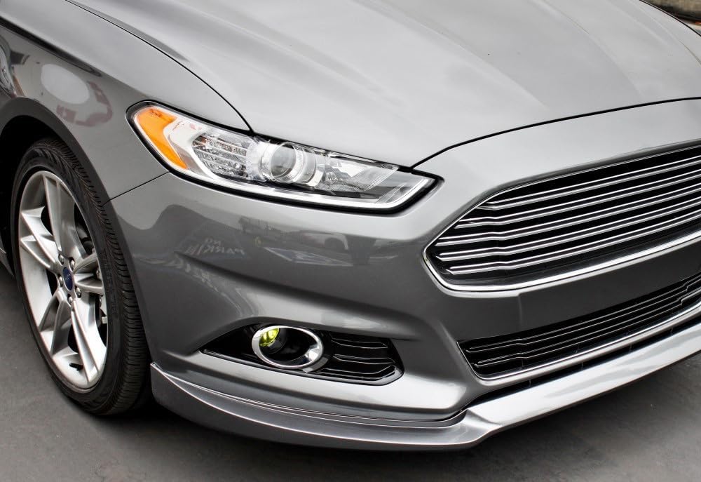 iJDMTOY Complete Set Yellow Lens Fog Lights Foglamp Kit with Halogen Bulbs, Wiring On/Off Switch and Garnish Bezel Covers/Brackets Compatible With 2013-2016 Ford Fusion