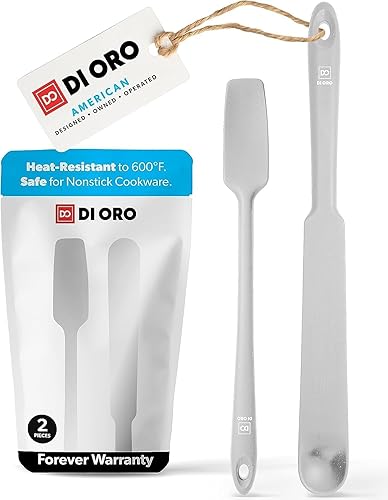 DI ORO - Juego de espátulas de silicona para licuadora y frasco - Utensilios de cocina resistentes al calor para cocinar, mezclar, hornear y raspar