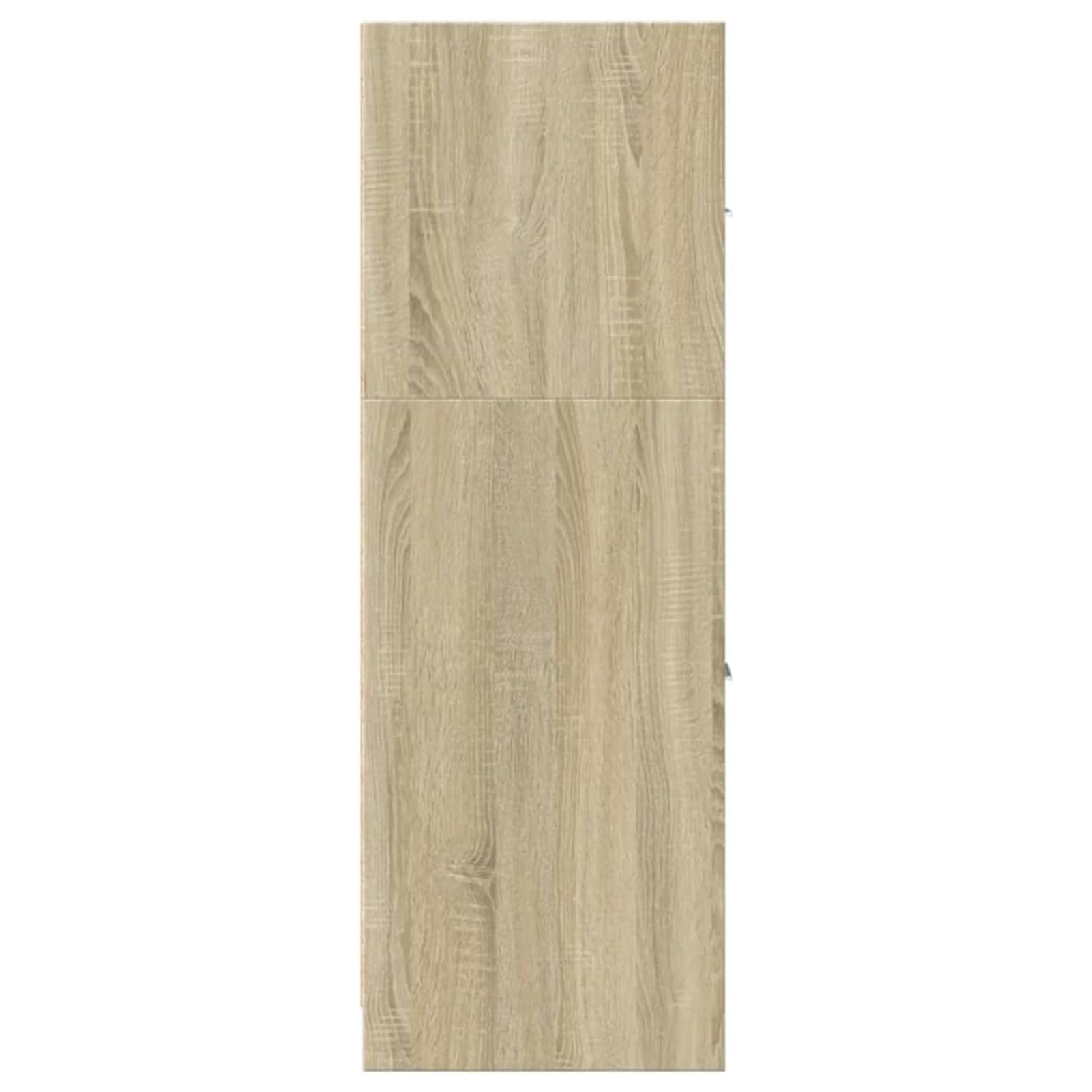 Armadietto per farmacie, in legno, 40 x 41 x 118 cm, in rovere Sonoma, con 3 cassetti, salvaspazio e versatile