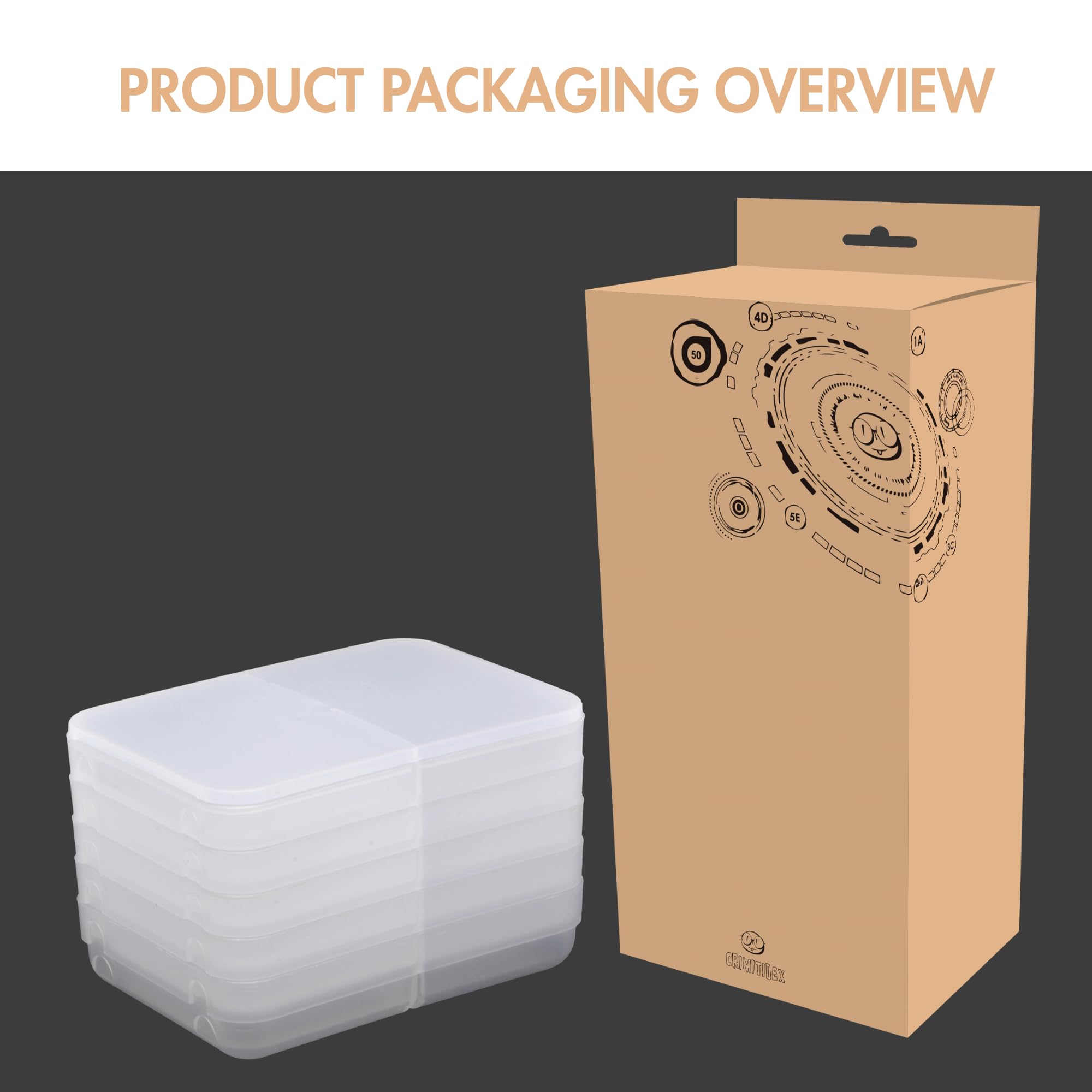 Boîte de rangement en plastique transparent de qualité supérieure (10 pièces) – Organiseur à double compartiment pour jetons de jeu de société, cartes et petits accessoires