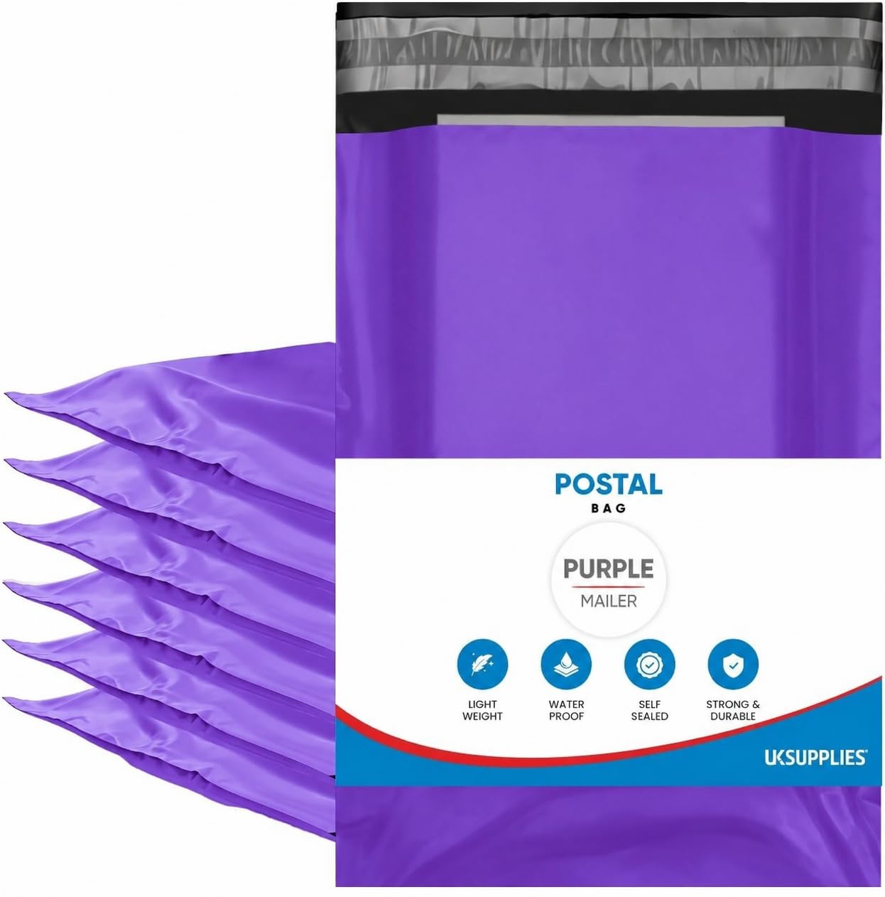 UK SUPPLIES LIMITED Purple Mailing Bags Waterproof Peel & Seal Envelopes (Pick Any Sizes & Qty) Parcel Bag Postage Mailers Delivery Bags for Shipping Posting & Packaging (X-Large, 14" x 21") 50 Pack