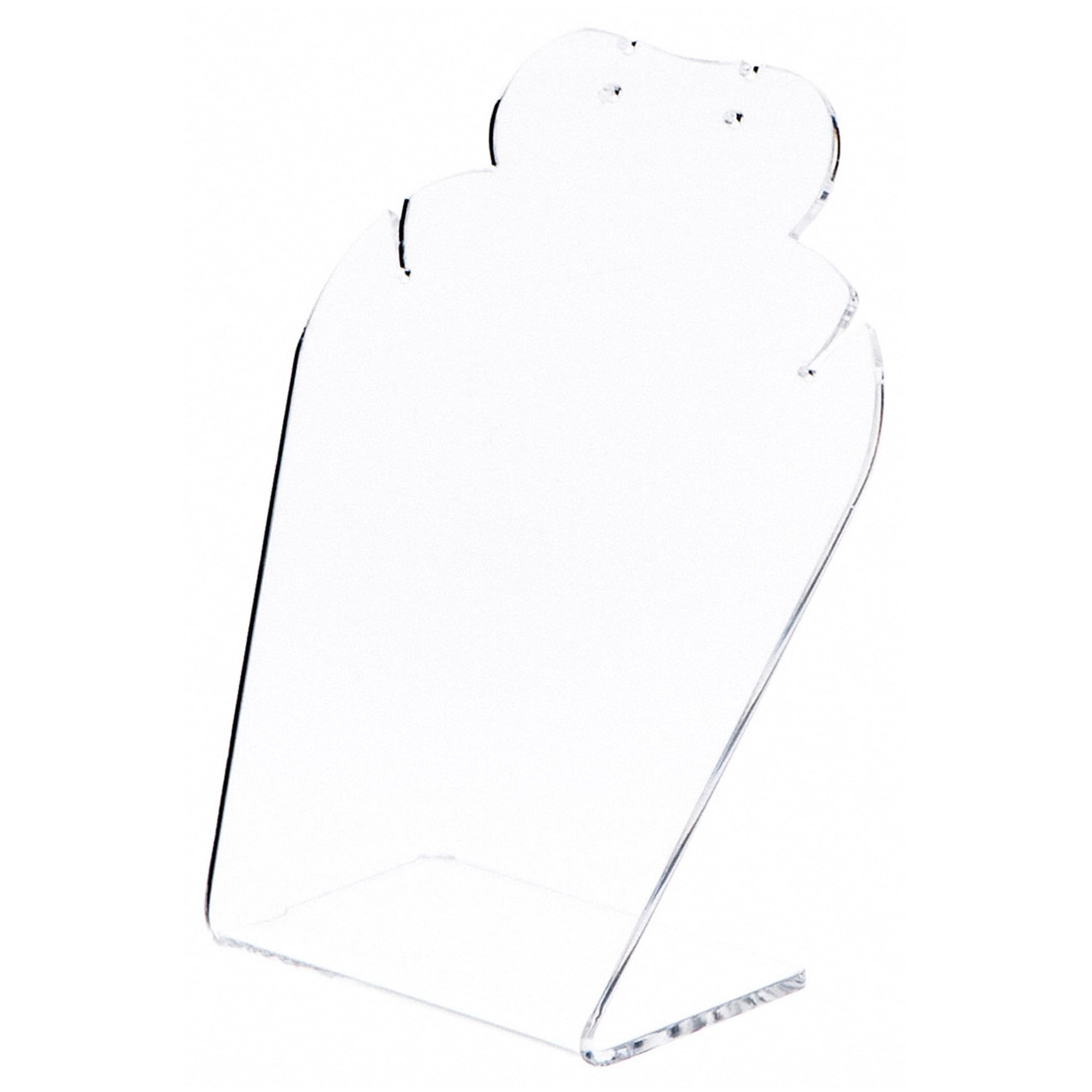Plymor Clear Acrylic Necklace/Earring Combo Display Stand, 4.625