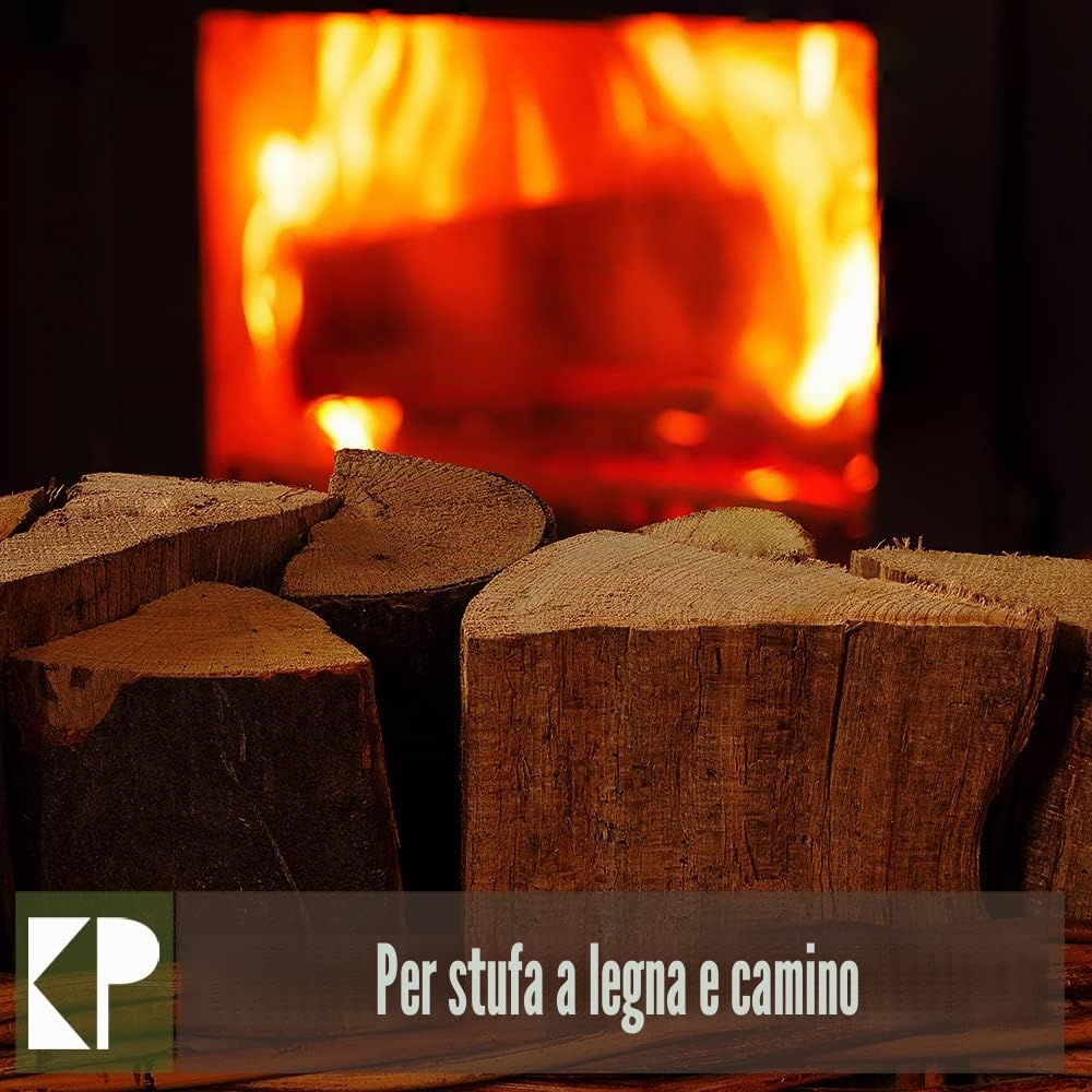 Legna da Ardere 90 kg Per Stufa e Camino Braciere Griglia Cestello per il Fuoco Ceppi 33 cm Kingpower