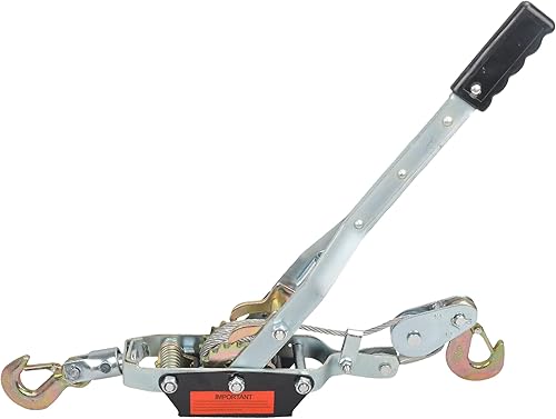 Cabrestante manual de 4 toneladas con 2 ganchos de acero, herramienta de tracción de cadena con doble engranaje, herramienta de rátchet