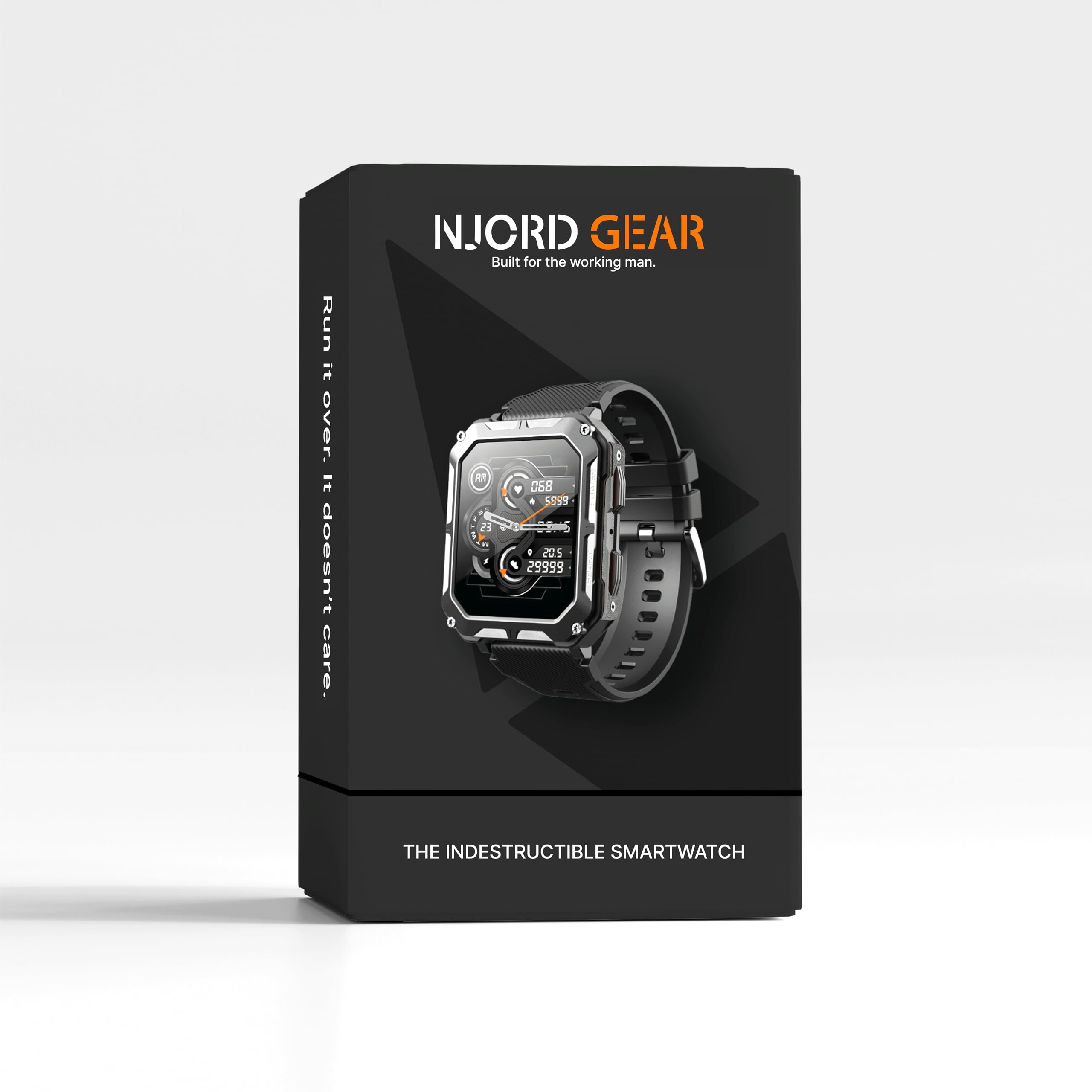 NJORD GEAR The Indestructible Smartwatch - IP68 Waterproof Outdoor Rugged Android Smart Watch - Features Bluetooth Calling, Heart Rate, and Sleep Monitoring