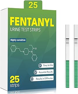 [25 Packs] Fentanyl Rapid Test Strip, Fentanyl Test Kit for Home Use with Accurate & Reliable Results, 20 ng/ml Cut-Off Le...