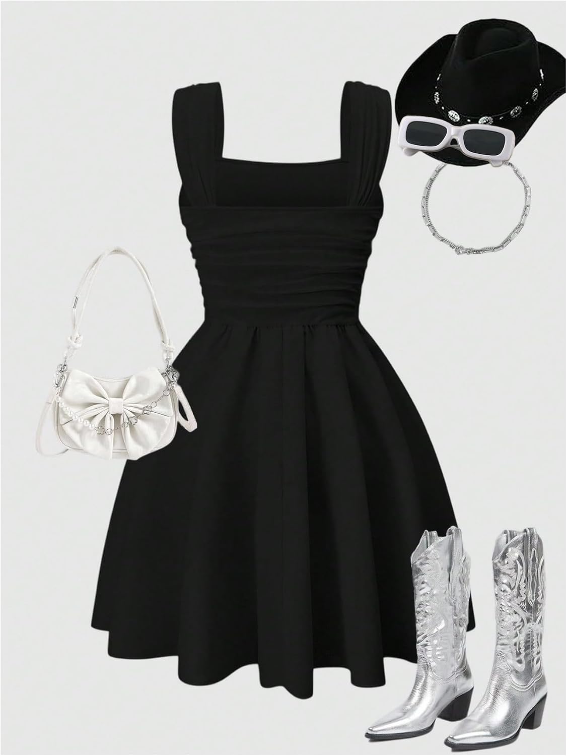 SHENHE Girl's Summer Sleeveless Ruffle Tank Dress A Line Party Dress