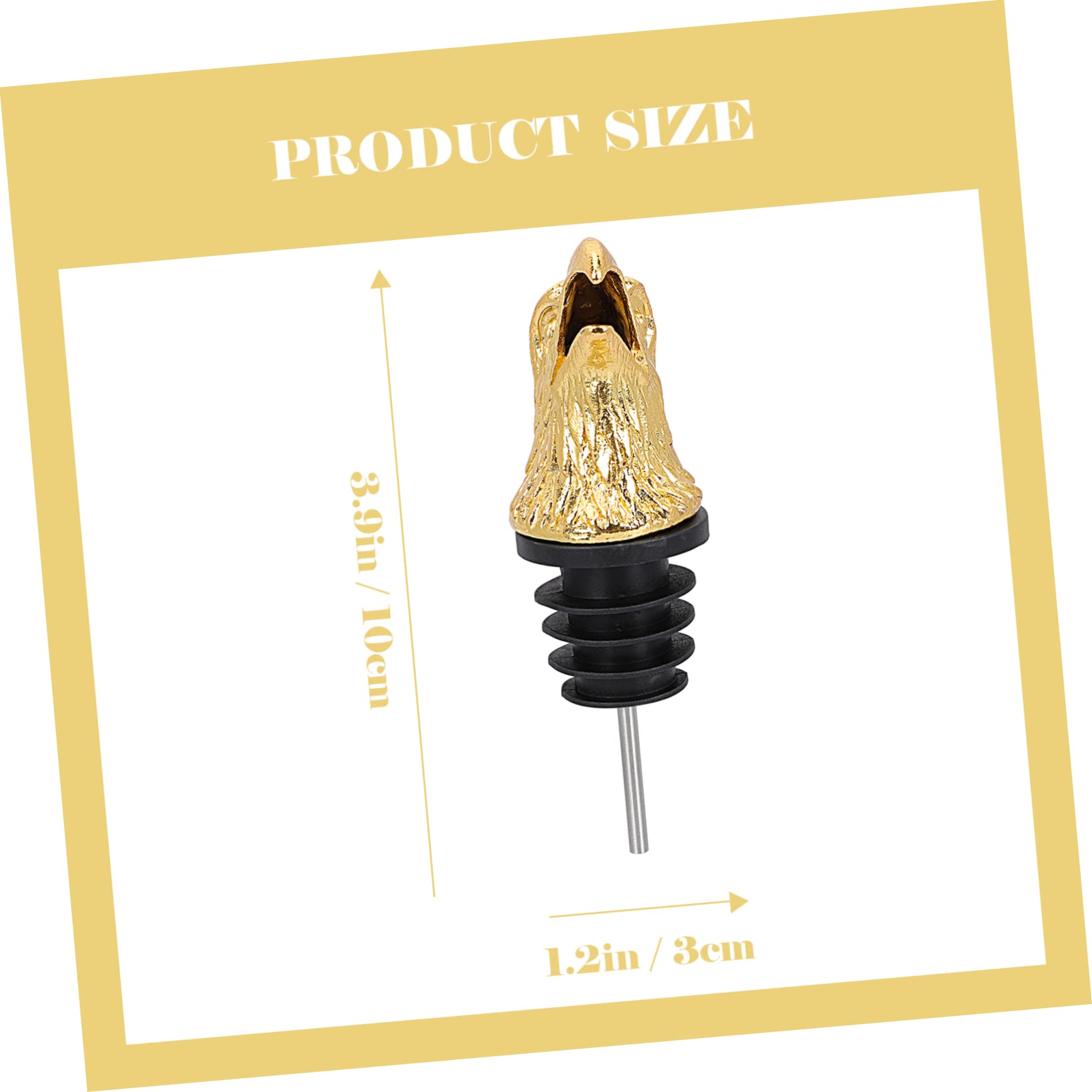 COLLBATH Eagle Pourer Wine Bottle Pourer Wine Aerator Dispenser Eagle Drop Pour Spout Wine Stopper Vacuum Wine Bottle Pour Tool Eagle Head Wine Stopper Beverage Dispenser Golden Zinc Alloy