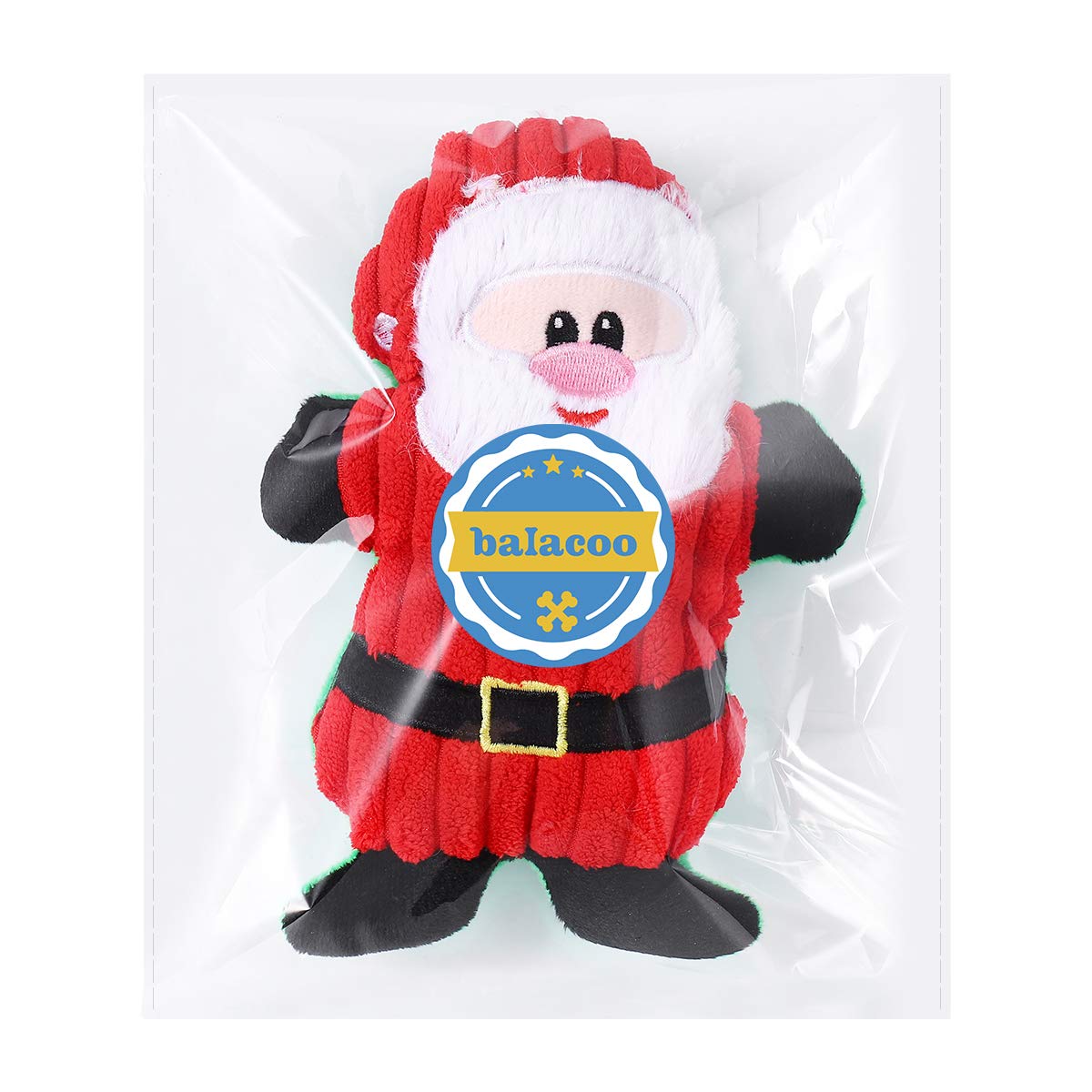 Balacoo Weihnachtsmann Quietschspielzeug Für Hunde – Plüschtiere Für Hundewelpen, Interaktiv, Rot, 20x13x5 Cm