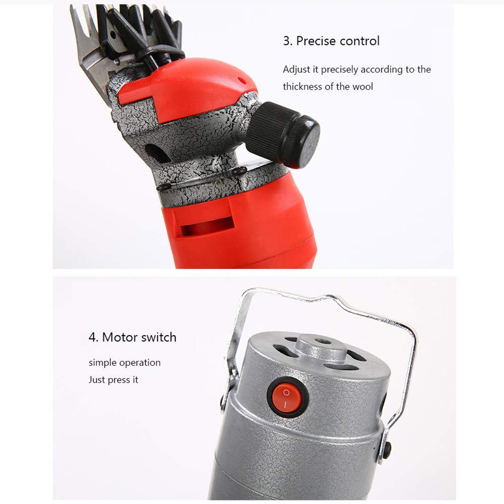 Tosatrice Per Pecore Professionale,580W 2800R / Min Potente Tosatrice Elettrica Per Pecore,6 Velocità Regolabile,Per La Rasatura Della Lana Di Pelo In Pecore,Capre, Bovini,Animali Da Allevamento