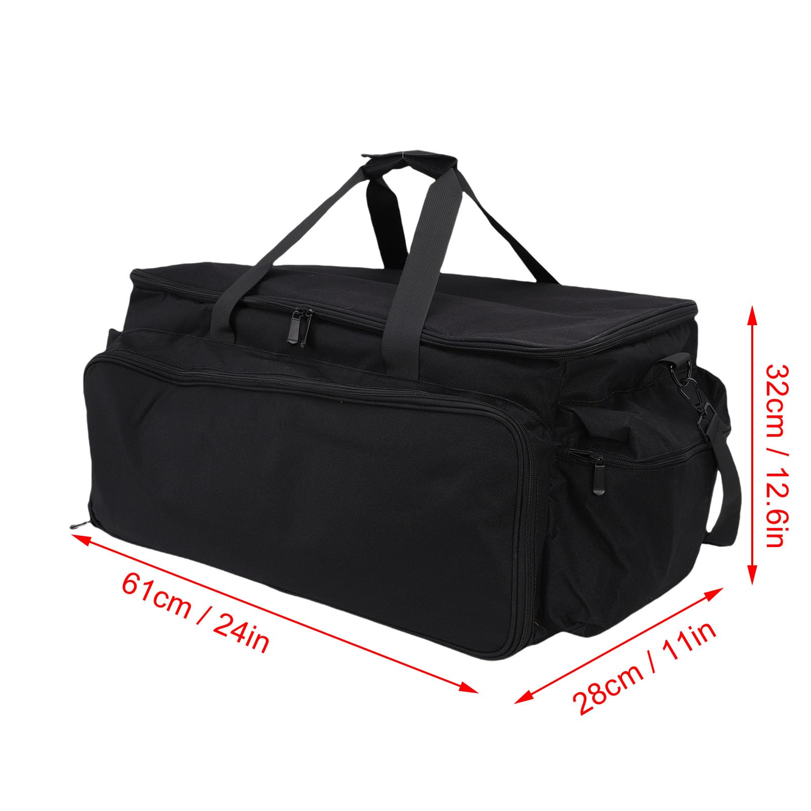 J Gig Bag con 6 Divisori Rimovibili, Borsa per Cavi DJ con Custodia per Laptop, Borsa da Viaggio per Musicisti di Grande capacità per Attrezzatura DJ, Attrezzatura Musicale e