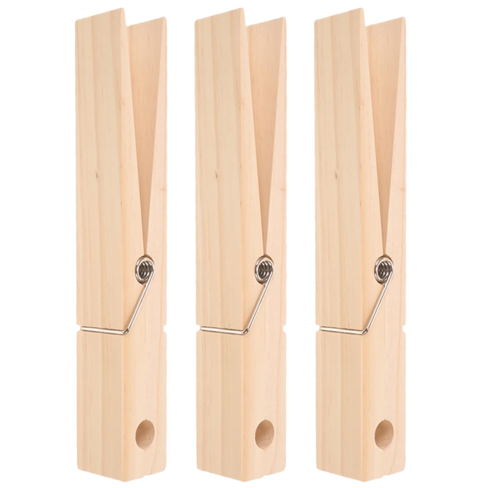 3 Stück Holz Handtuchhalter Riesiger Klammer Clip 30x4x5cm Naturholz für Kunstdisplay und Wäscheschild Deko Gratfrei Einhändige Nutzung