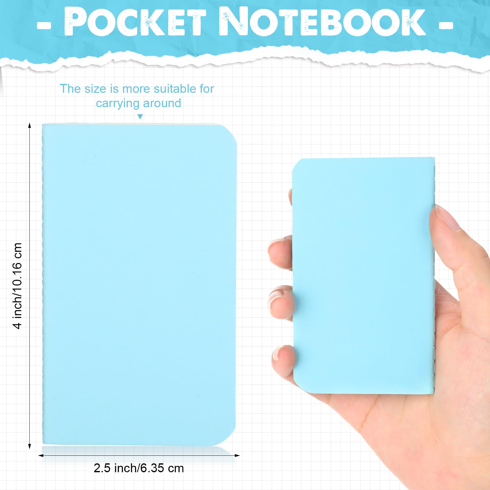 Harloon 100 cuadernos pequeños a granel, mini cuaderno de bolsillo con forro de 4 x 2.5 pulgadas, mini bloc de notas, diarios a granel para escuela, niños, estudiantes, viajeros, hombres y mujeres, 30