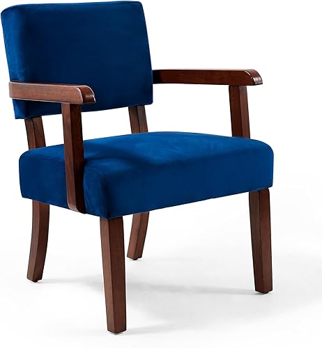 Miniatura 4 de Silla decorativa, sillas de sala de estar de gran tamaño con asiento suave y reposabrazos para sala de estar, comedor, dormitorio, sala de lectura,