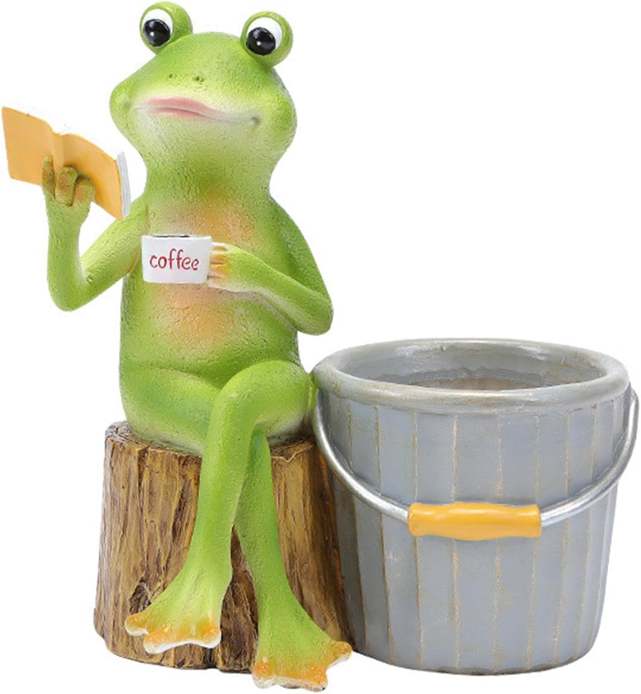 Lovely Frog Flowerpots Frog Planters Pot Animal Planting Pot Resin Small Planter Pots for Housewarming Living Room Fairy Garden Windowsill