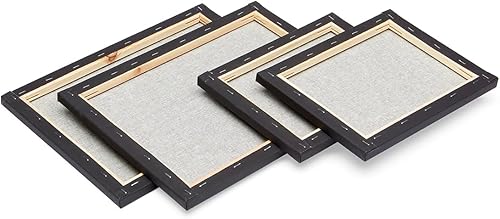 Miniatura 6 de KINGART 865-4 - Lienzo de artista estirado de varios tamaños, imprimado con gesso – Lienzos rectangulares 100% algodón, perfil de 5/8 pulgadas,