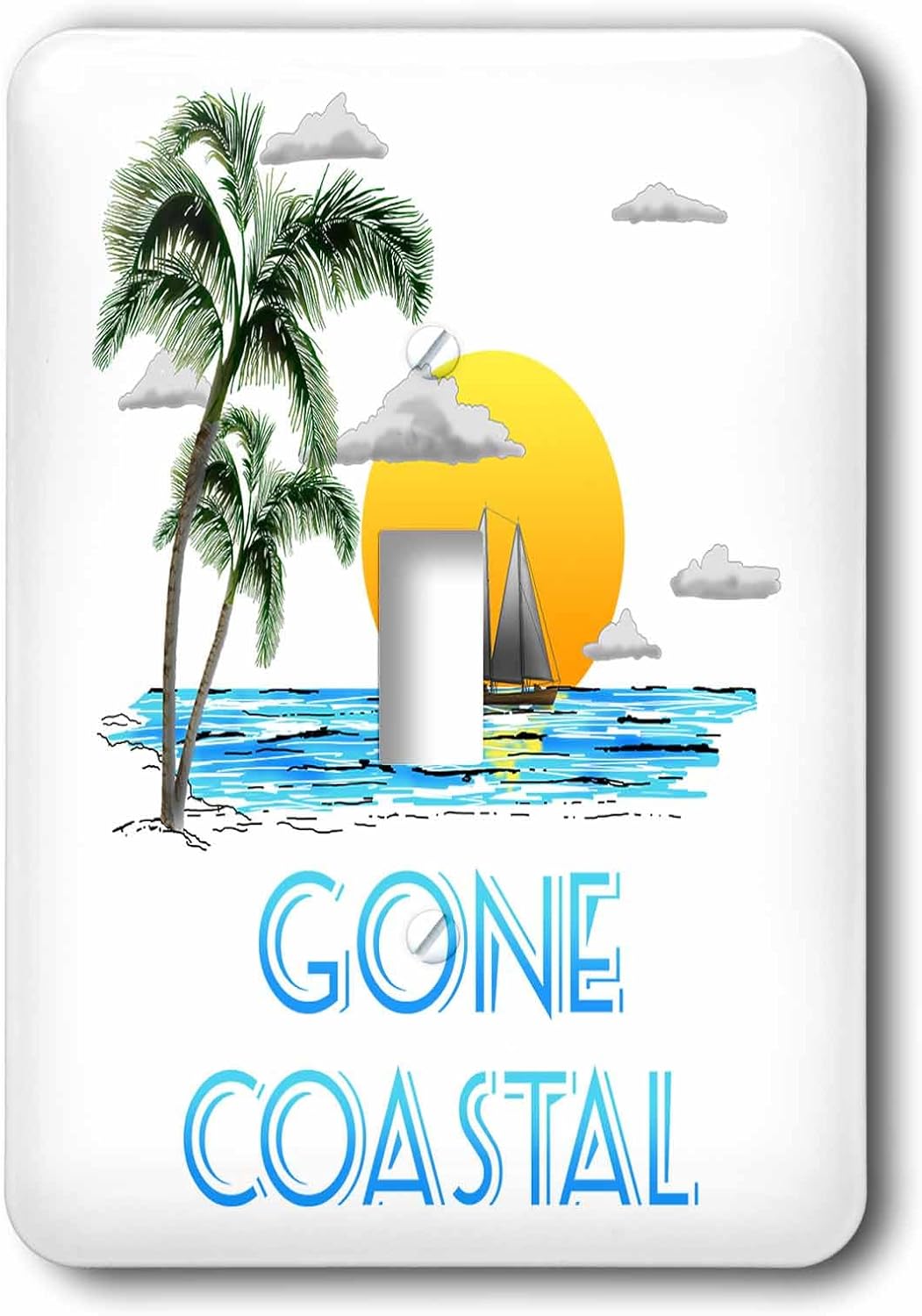 3dRose A beautiful beach sunset for anyone that has Gone Coastal on vacation double toggle switch