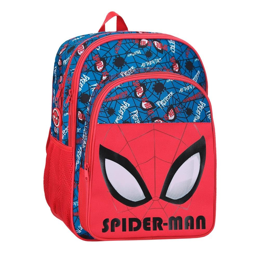 Marvel Joumma Marvel Spiderman Authentic Mochila Escolar Adaptable a Carro Rojo 30x40x13 cms Poliéster 15,6L