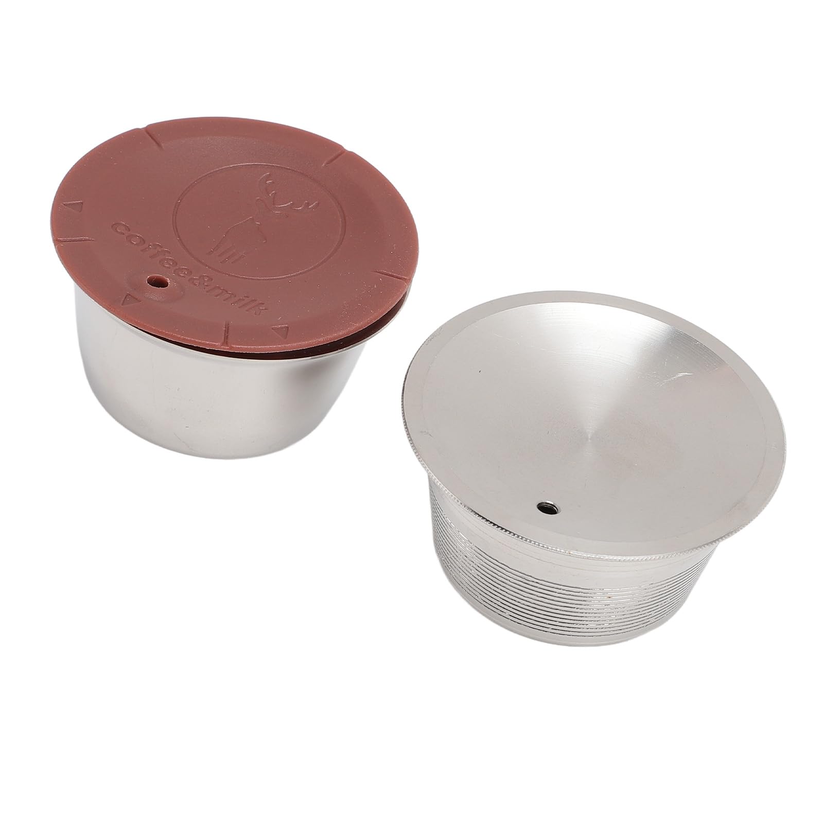 Cápsula de café de acero inoxidable, tapa de silicona fácil de limpiar, portátil para viajes en casa y oficina