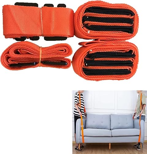 Correas de elevación móviles para muebles de movimiento, sistema de elevación y movimiento para 2 personas, 2 correas y 2 chalecos para transportar