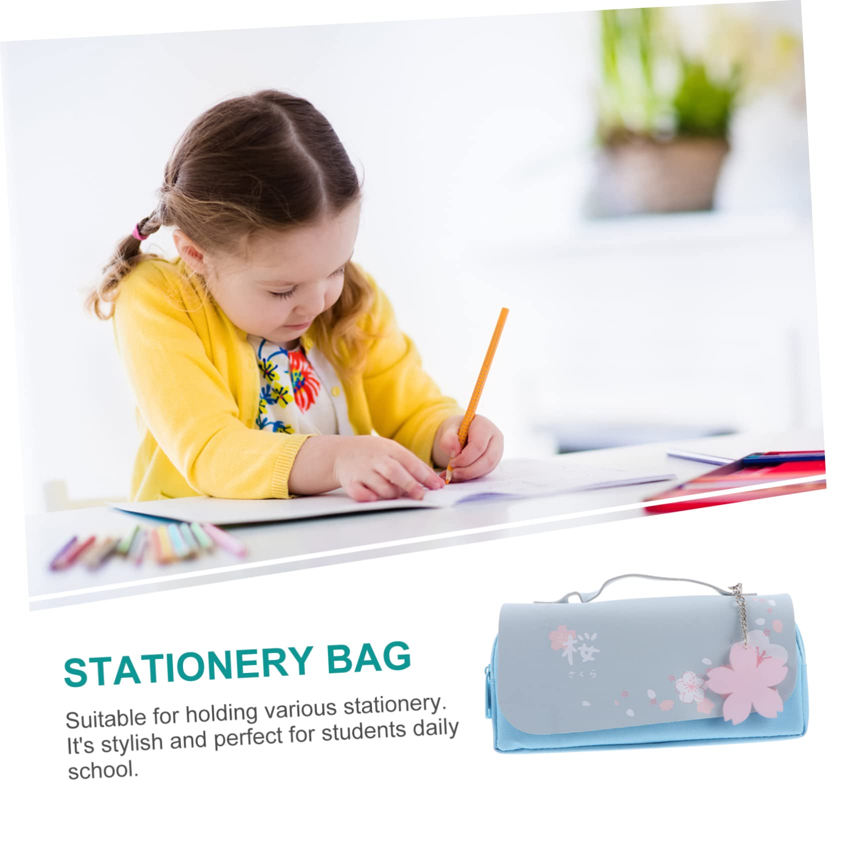 Tofficu Estuche para Lápices De 2 Piezas para Estudiantes Bolsa De Papelería De Gran Capacidad Bolsa para Lápices con Doble Cremallera Cubierta Adhesiva Portátil para Mayor Seguridad.
