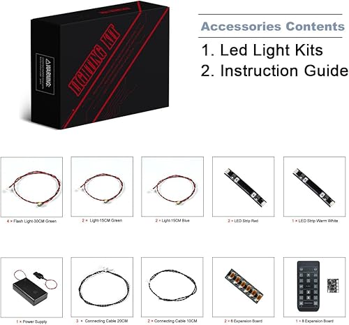 Miniatura 2 de BrickBling Kit de luces para Lego The Clone Wars Coruscant Guard Gunship (sin modelo), luces creativas compatibles con Lego 75354-versión de control