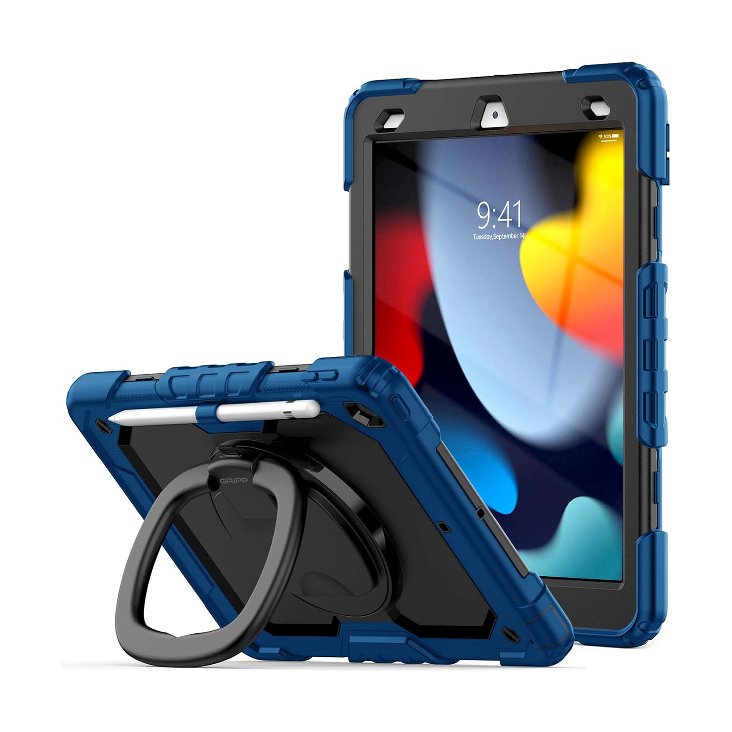 GRIPP Terra 3 Layers Protection Case with Detachable Shoulder Strap for iPad 10.2 inch (7th, 8th & 9th Gen) (2019-2021) with 360° Rotatable Multiple Viewing Angle kickstand & Shock-Proof Bumber - Blue (B0CLJHV81L) Amazon Price History, Amazon Price Tracker