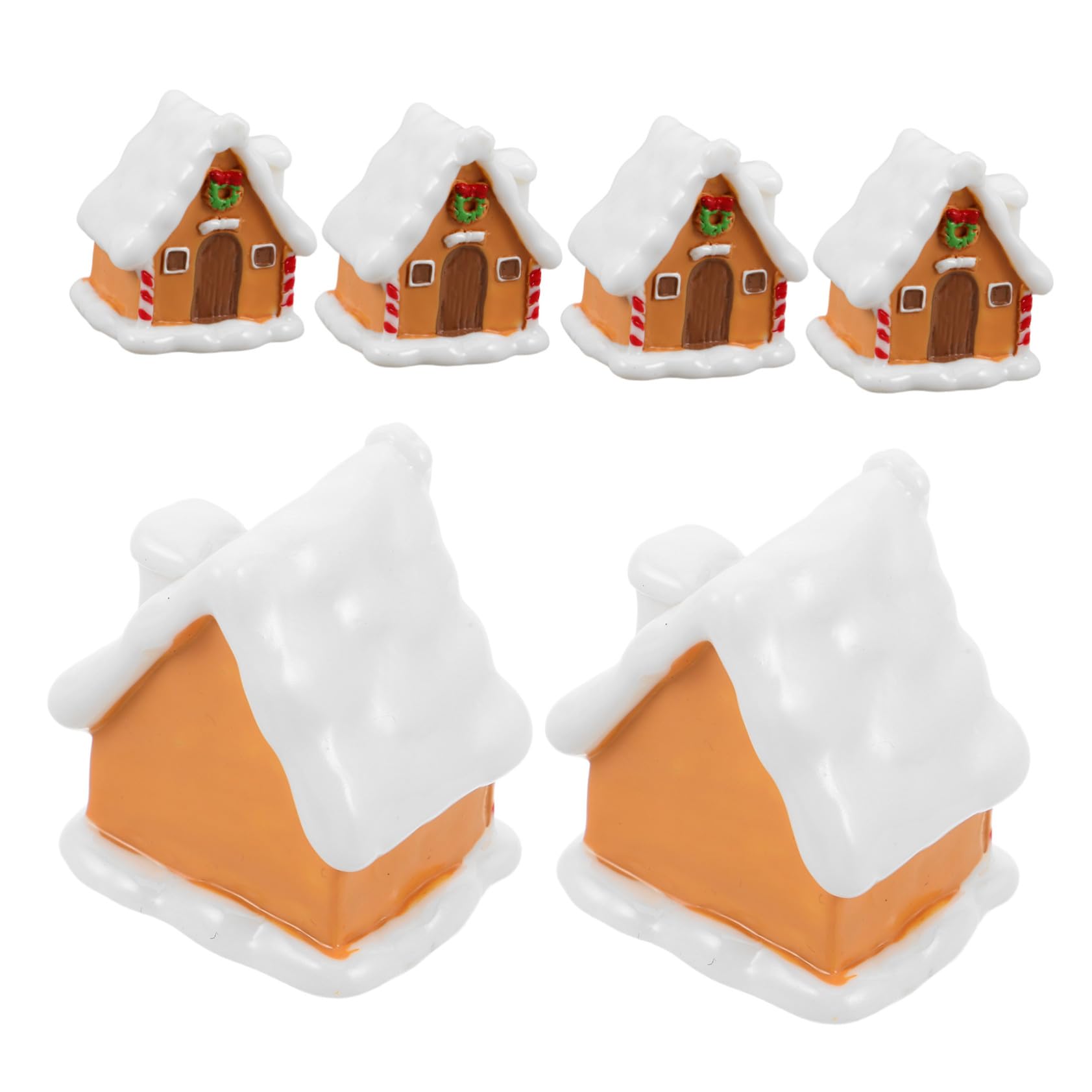 Paisaje miniatura de musgo navideño Zerodeko de 6 piezas para decorar pueblo de nieve
