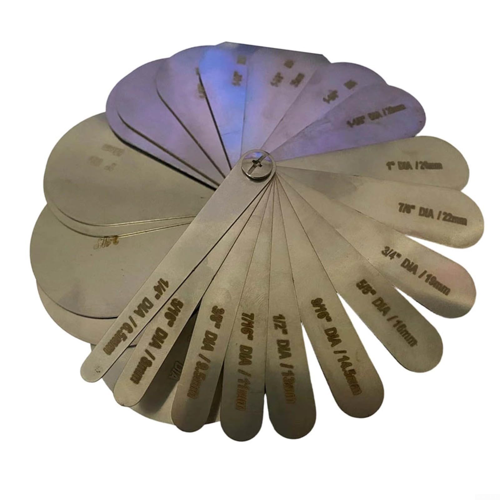 Medidor de ranuras de cuerda para poleas de 6,5 – 54 mm y 1/4 – 2 – 1/2 pulgadas de diámetro, herramienta de prueba portátil para una inspección rápida del ángulo de ranura y profundidad de desgaste