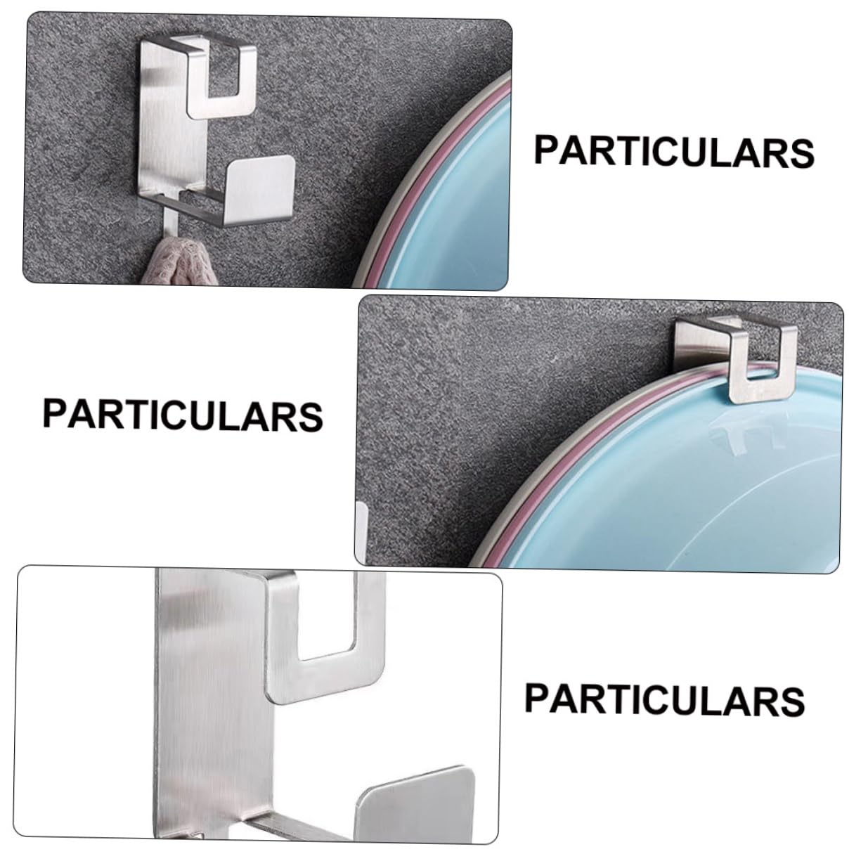 SEWACC 2Pcs Wall Mounted Washbasin Rack Easy Install Storage Hanger for Sundries Compact Design Durable Material Versatile Wall Hook for Bathroom and Kitchen Use