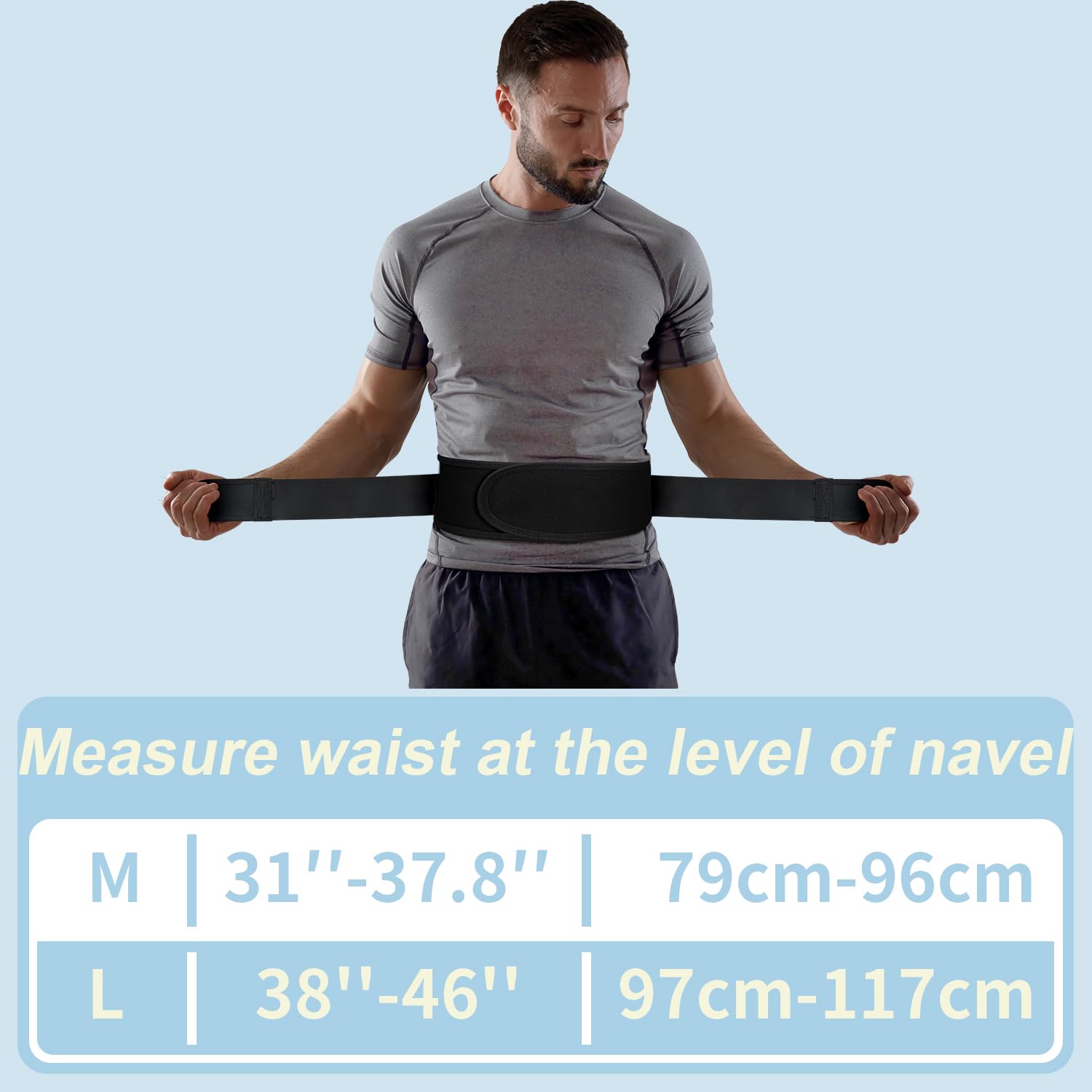 Slim & Breathable Back Brace for Lower Back Pain Relief | Lightweight Back Support Belt for Sciatica, Herniated Disc & Scoliosis | Adjustable Lumbar Support Brace for Men & Women, Wear Under Clothes