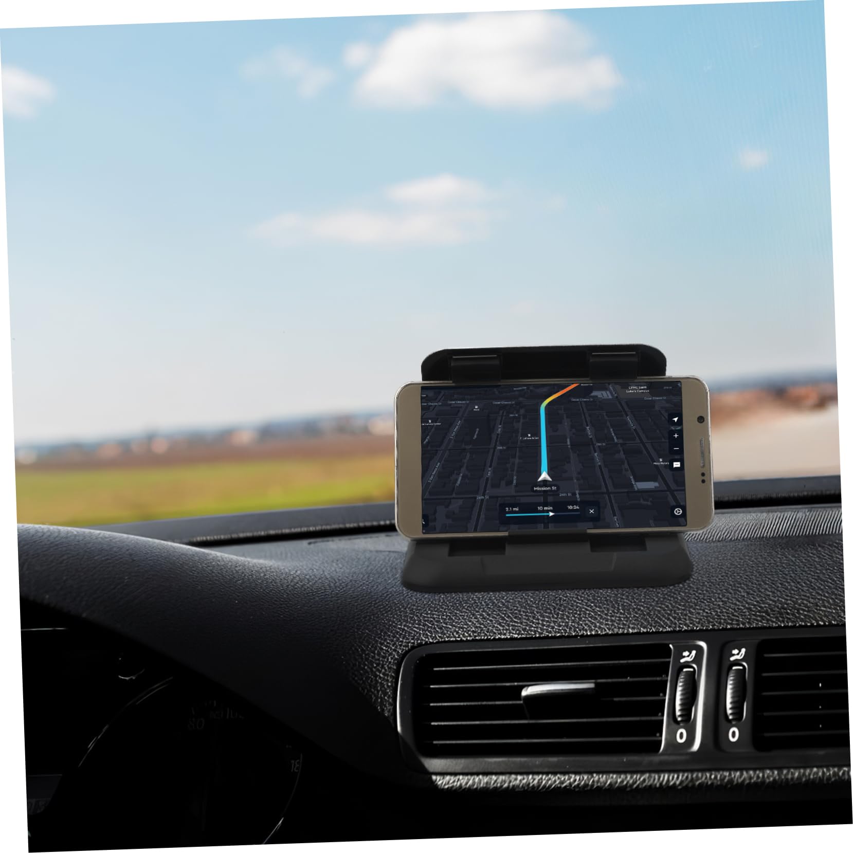 Gatuida Supporto Smartphone Auto Adesivo Regolabile Per Pannello Di Controllo e Consolle Centrale Protezione Da Raggi Uv e Montaggio Sicuro Per Cellulari