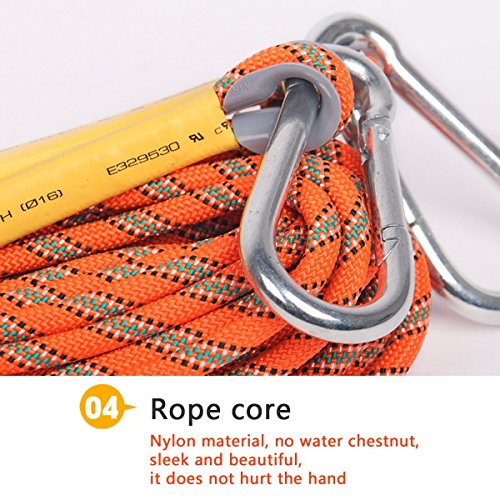 LUOOV Outdoor Climbing Rope 10M(32ft) 20M(64ft) 30M (98ft) 50M (160ft