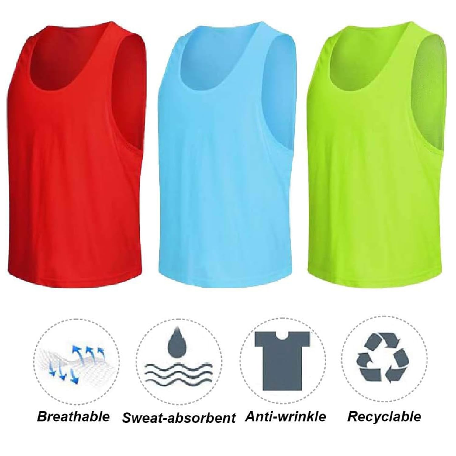 Senston Casulla de 12 Piezas para Principiantes, jóvenes y Adultos, Entrenamiento de Respaldo para balón de fútbol, Baloncesto, Voleibol y béisbol