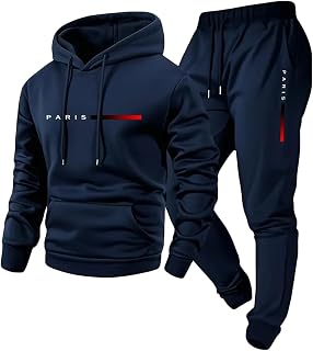 Sudaderas para hombre de 2 piezas con capucha y pantalones de chándal Set Casual Athletic Sweatpants Hooded Sweatshirt Track Suit