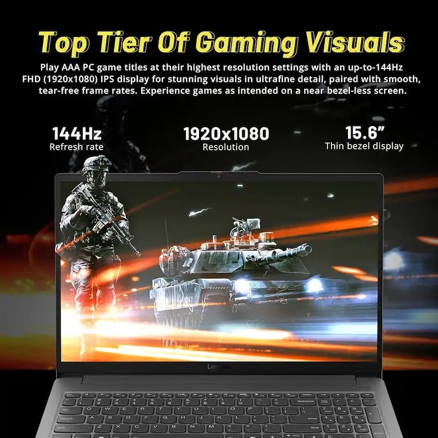 Image of Lenovo LOQ Essential 15.6 inch FHD 144Hz Gaming Laptop, Intel Core i5-12450HX (8 Cores, 12 Threads), 16GB DDR5, 512GB SSD, GeForce RTX 2050, HDMI, Wi-Fi 6, Bluetooth, Card Reader, Windows 11, Luna Grey
