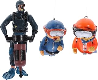 TOYANDONA 3Pcs Decoração Acessórios Para Tanques De Peixes Modelos Mergulhador Desenhos Animados Mergulhador Adornar Aquário Flutuante Ornamento Acessórios Para Aquário Pingente Ornamentos