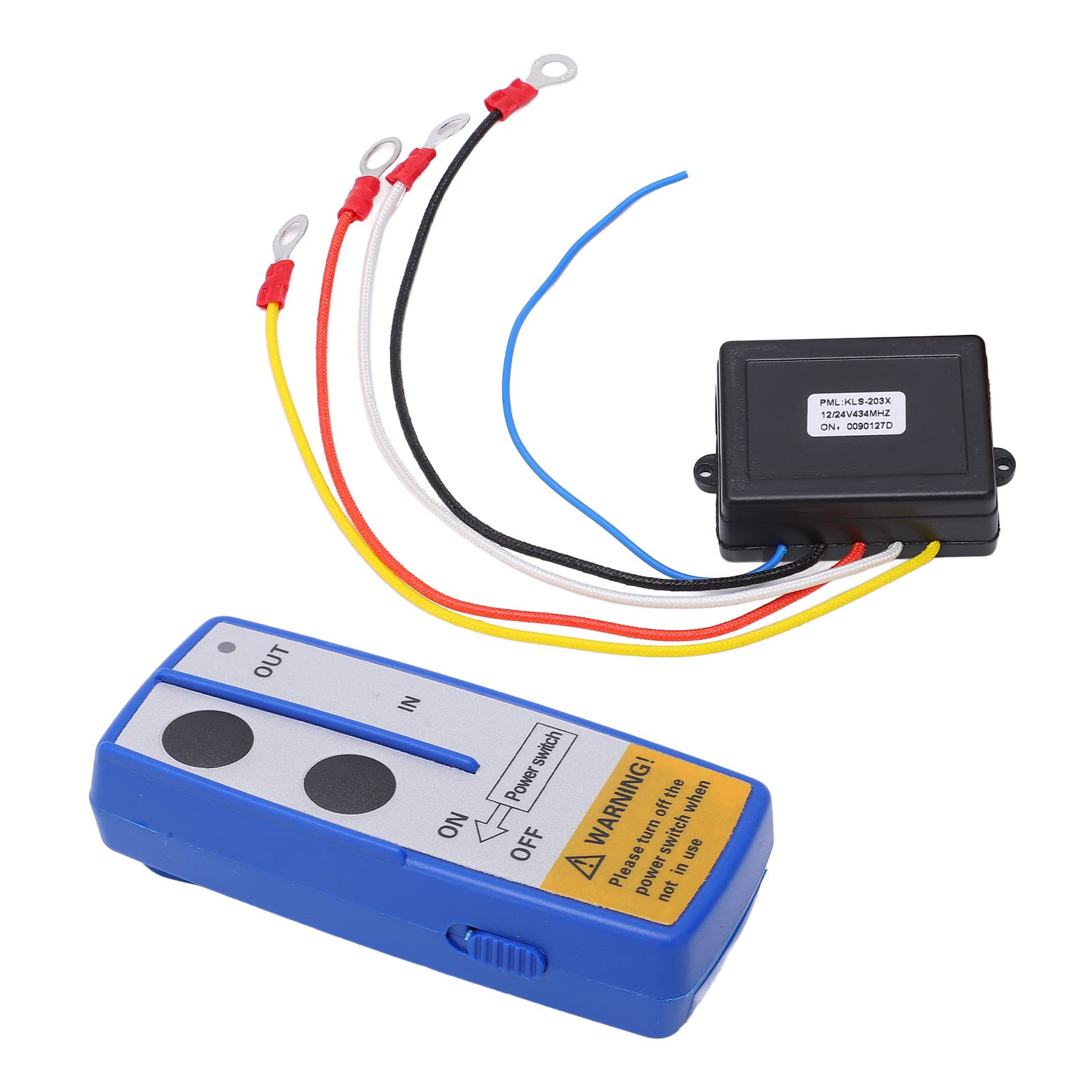 Tbest Kit Telecomando per Verricello Wireless, Kit Interruttore Telecomando Wireless per Verricello Universale con Ricevitore 12V 24V per Camion ATV SUV(Blu)