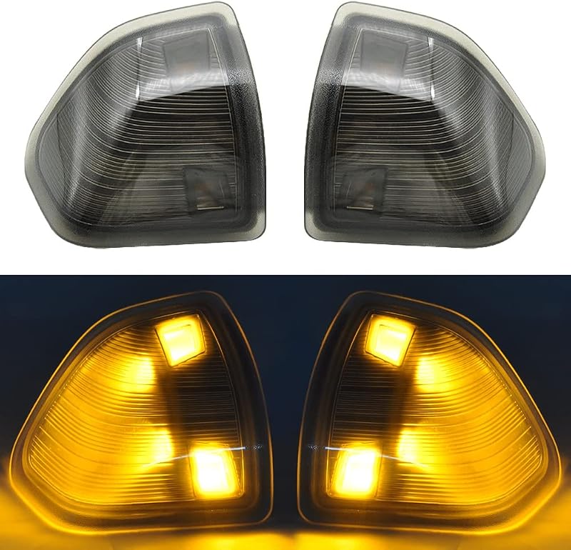 Luzes de seta LED para retrovisores Dodge Ram 1500 2500 3500 4500 5500 CNPAPC – Par fumê