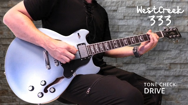 WestCreek 333 Electric Guitar with 6 String, Semi Hollow Body Jazz