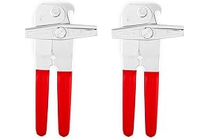 Deluxe Can Opener with Red Grips (Set of 2): Effortless Kitchen Convenience